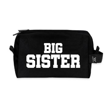 Big Sister - Big Sister - Siblings - Recycled Toiletry Zip Bag - black - Front