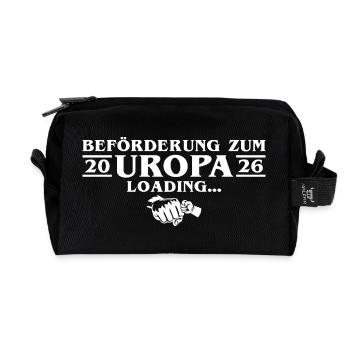 Annonce de la grossesse - Arrière-grand-père en devenir 2026 - Trousse de toilette en tissu recyclé - noir - Devant