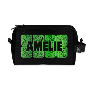 Amelie als Vorname - Recycelte Kulturtasche - Schwarz - Vorne