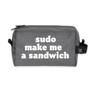 Sudo Kommando Meme Sandwich - Recycelte Kulturtasche - Anthrazit - Vorne