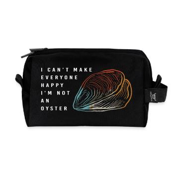 Huîtres - Trousse de toilette en tissu recyclé - noir - Devant