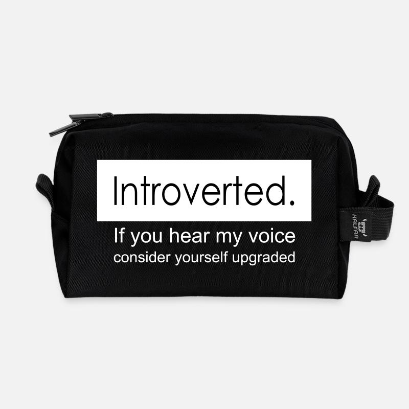 introvertiert - Recycelte Kulturtasche - Schwarz
