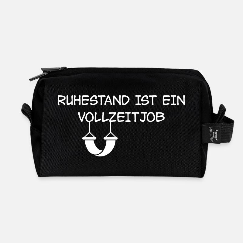 Ruhestand ist ein Vollzeitjob - Recycelte Kulturtasche - Schwarz