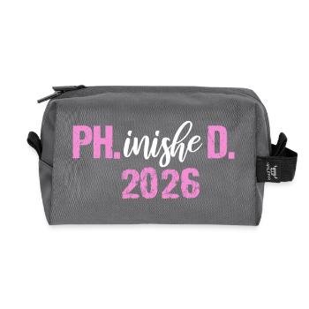 Doctorat 2026 Doctorat philistin Thèse PhD - Trousse de toilette en tissu recyclé - anthracite - Devant