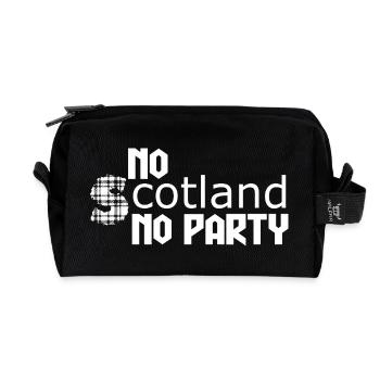Bold Celtic Text Art - Recycled Toiletry Zip Bag - black - Front