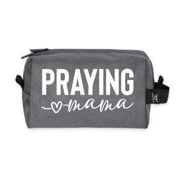 Praying Mama - Recycelte Kulturtasche - Anthrazit - Vorne