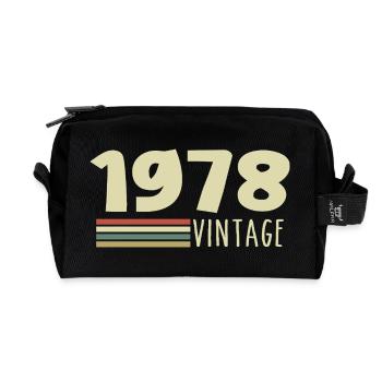 1978-Anniversaire-1978-retro-1978 - Trousse de toilette en tissu recyclé - noir - Devant