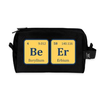 Beer Periodic Table funny Beer - Recycled Toiletry Zip Bag - black - Front