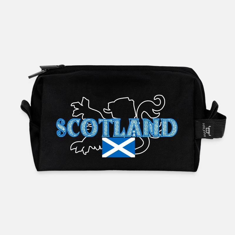 scotland - Recycled Toiletry Zip Bag - black