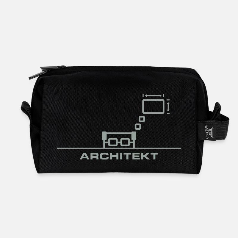 Architecte - Trousse de toilette en tissu recyclé - noir