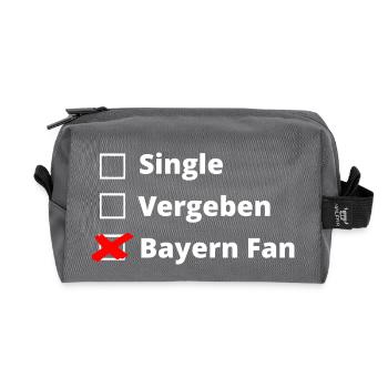 Bayern Fan statt vergeben - Recycelte Kulturtasche - Anthrazit - Vorne