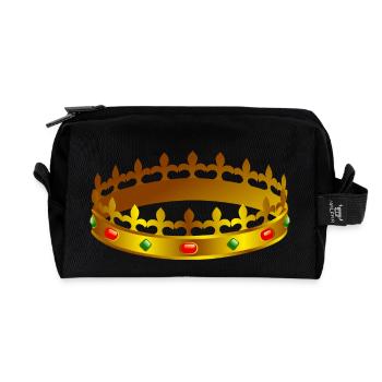 krone crown koenig king castle schloss tower burg1 - Recycelte Kulturtasche - Schwarz - Vorne