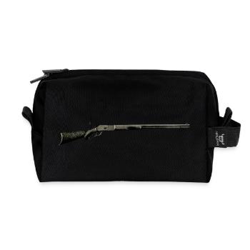 Waffe - Recycelte Kulturtasche - Schwarz - Vorne