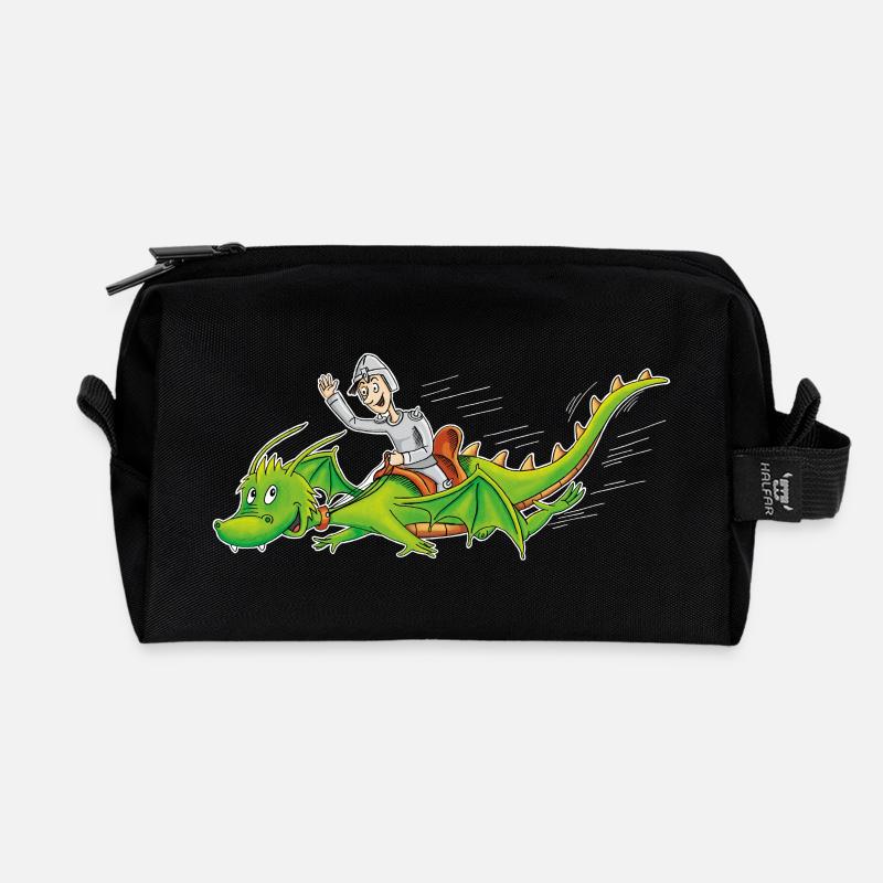 Drachenritter - Recycelte Kulturtasche - Schwarz