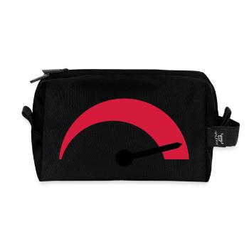 tacho__f2 - Recycelte Kulturtasche - Schwarz - Vorne