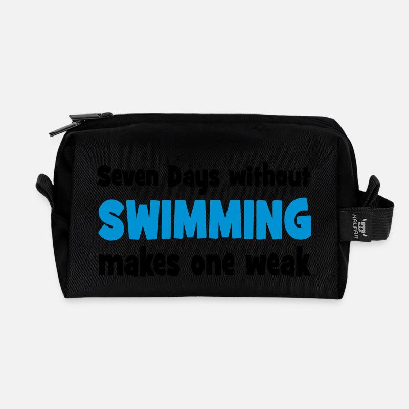 swimming - Recycelte Kulturtasche - Schwarz