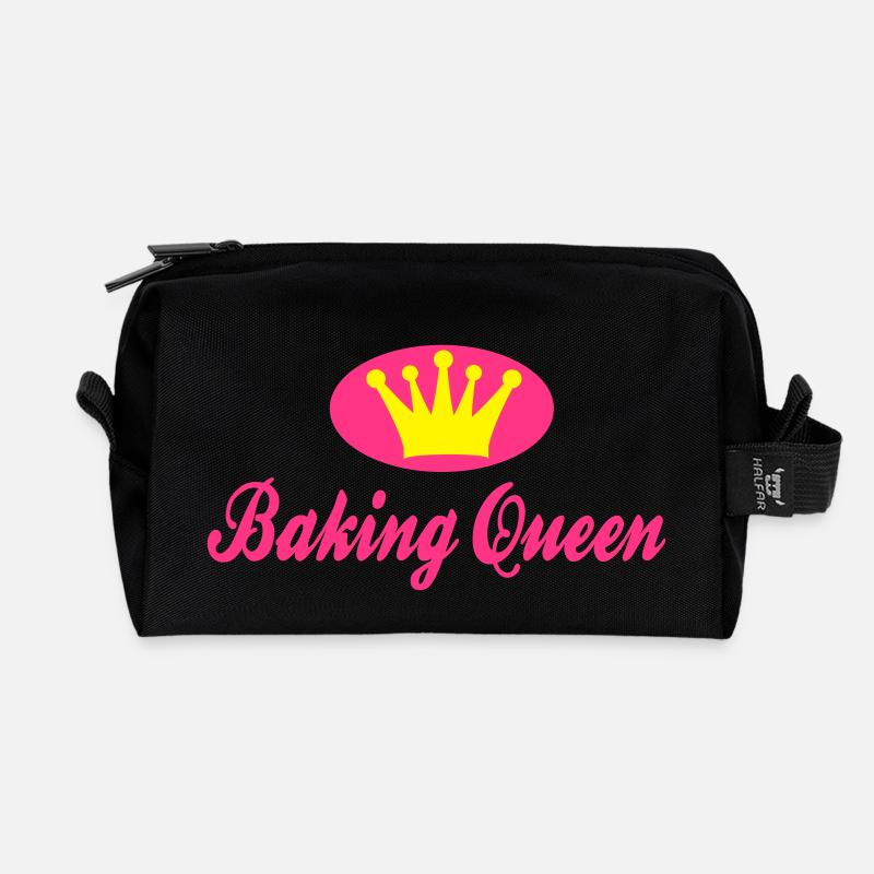 backen - Recycelte Kulturtasche - Schwarz