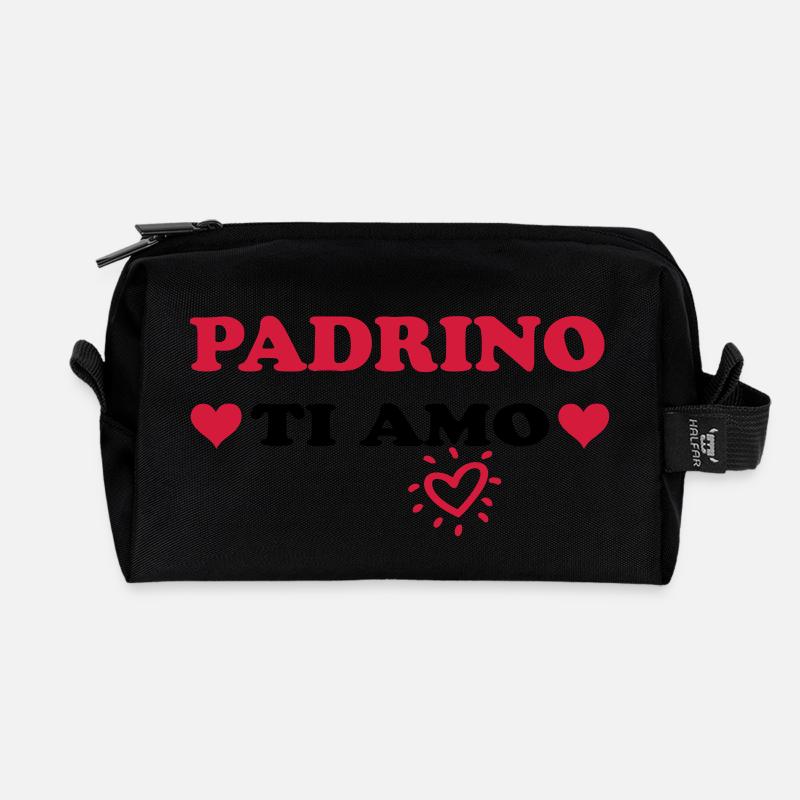 Padrino ti amo - Recycelte Kulturtasche - Schwarz