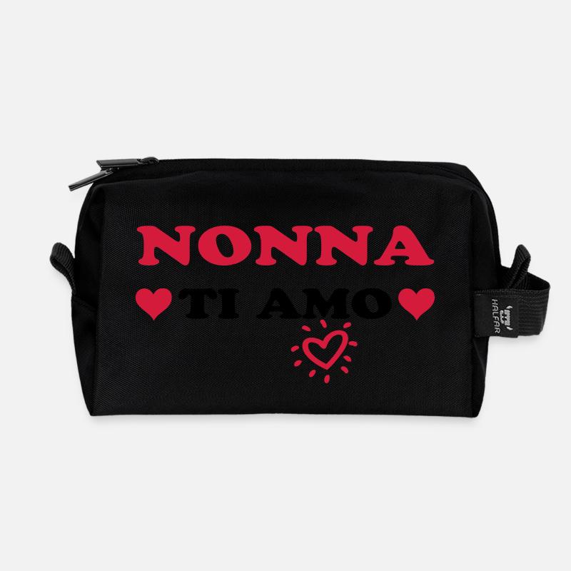 Nonna ti amo - Recycled Toiletry Zip Bag - black
