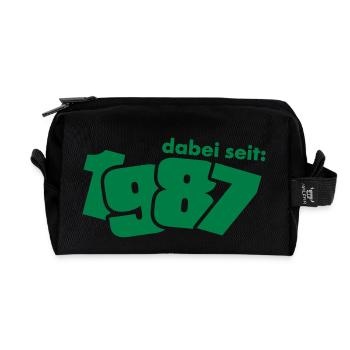 Dabei seit 1987 - Jahrgang 87 - Recycelte Kulturtasche - Schwarz - Vorne