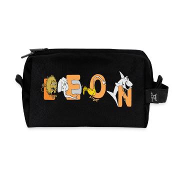 Leon - Recycelte Kulturtasche - Schwarz - Vorne