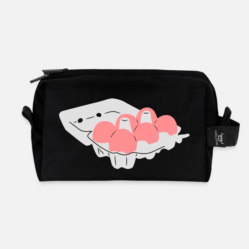 eier - Recycelte Kulturtasche - Schwarz