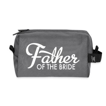 Father of the bride - Recycled Toiletry Zip Bag - anthracite - Front