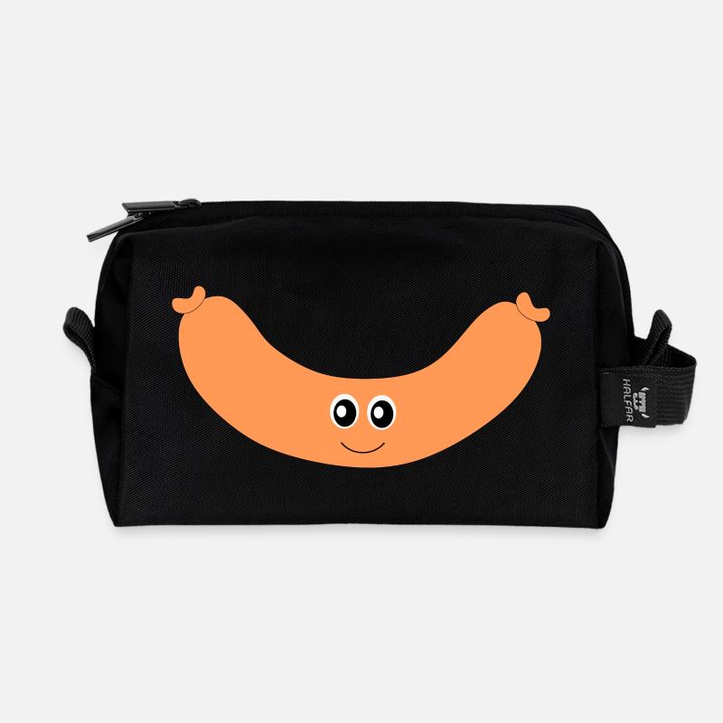 Hotdog Wurst - Recycelte Kulturtasche - Schwarz