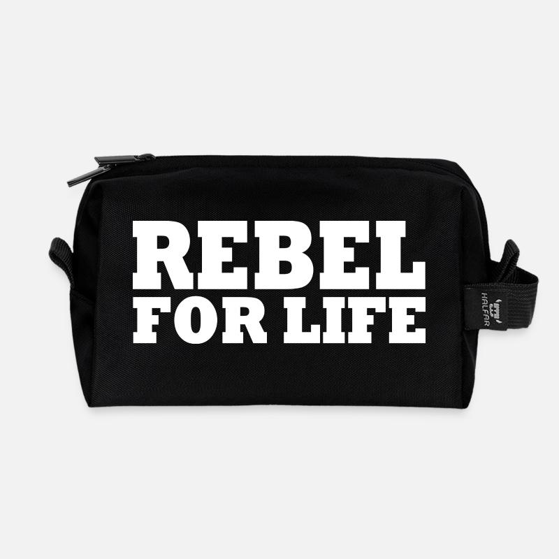 Rebel for life - Recycelte Kulturtasche - Schwarz