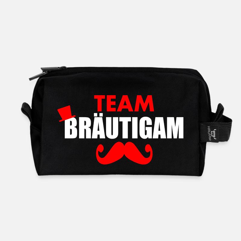 Team bräutigam - Recycelte Kulturtasche - Schwarz
