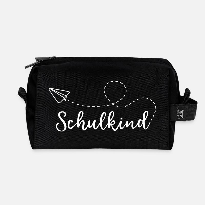 Schulkind - Papierflieger - Recycelte Kulturtasche - Schwarz