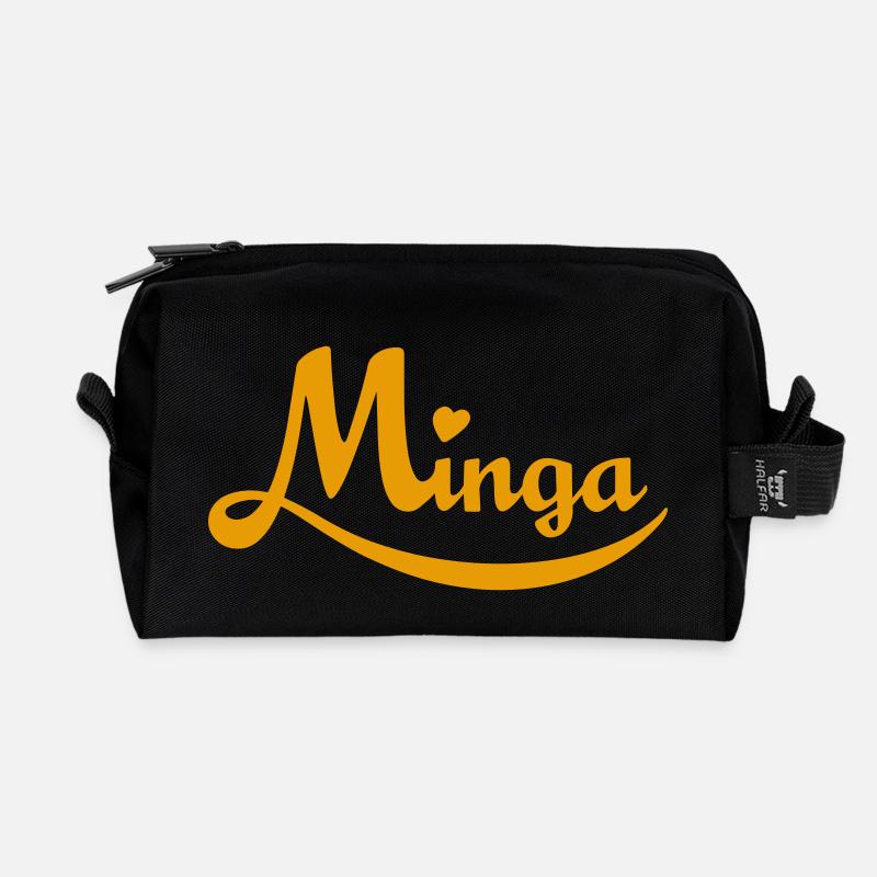 Minga - aus Liebe zu München! - Recycelte Kulturtasche - Schwarz