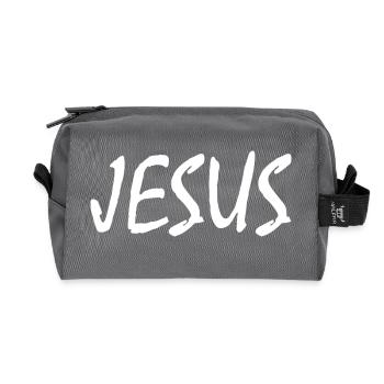 Jesus - Trousse de toilette en tissu recyclé - anthracite - Devant
