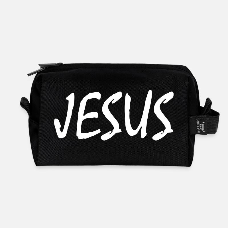 Jesus - Recycelte Kulturtasche - Schwarz