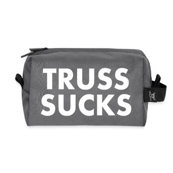 Truss sucks - Recycled Toiletry Zip Bag - anthracite - Front