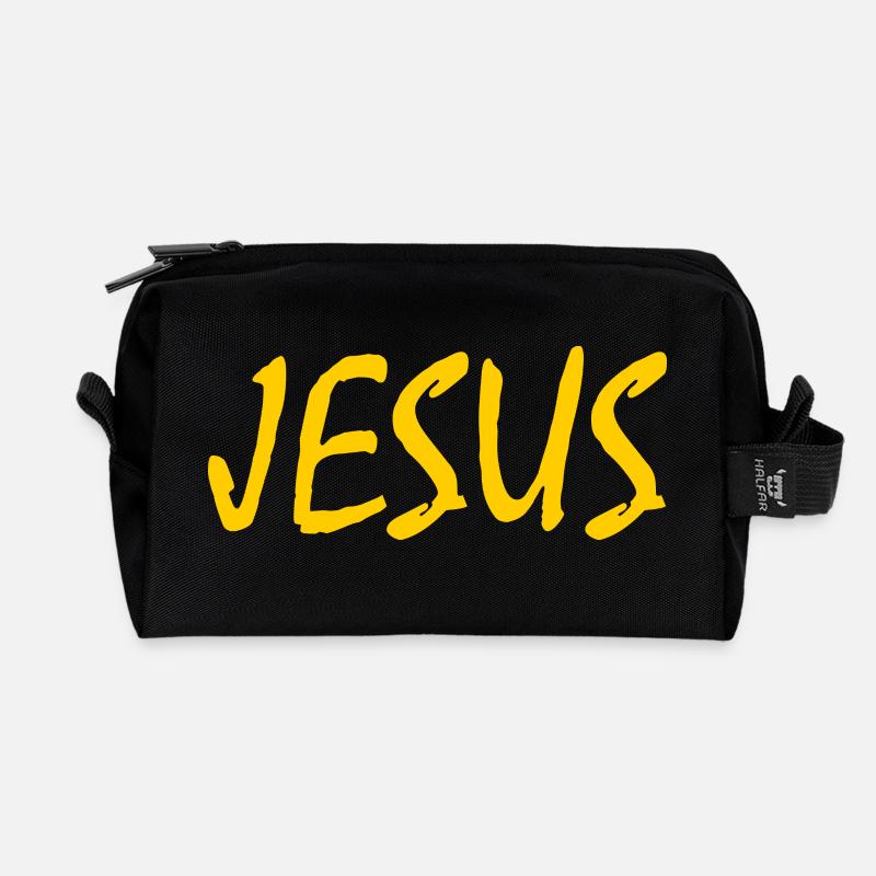 Jesus - Recycelte Kulturtasche - Schwarz