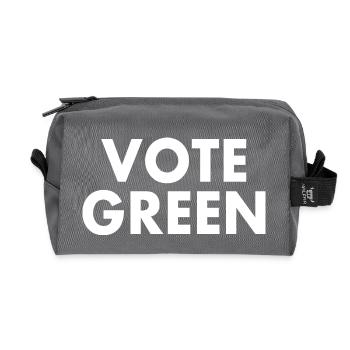 Vote green - Recycled Toiletry Zip Bag - anthracite - Front