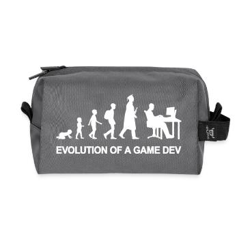 Game Developer Evolution - Recycled Toiletry Zip Bag - anthracite - Front