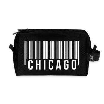 Chicago Barcode1 - Recycelte Kulturtasche - Schwarz - Vorne
