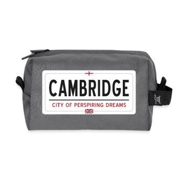 Cambridge town sign - Recycled Toiletry Zip Bag - anthracite - Front