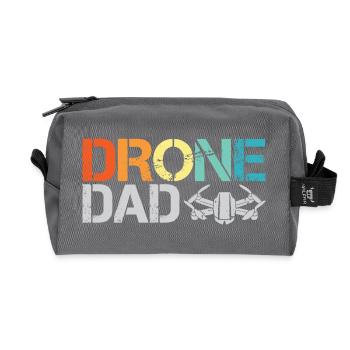 drone dad retro vintage Design Drohnen Flug Symbol - Recycelte Kulturtasche - Anthrazit - Vorne