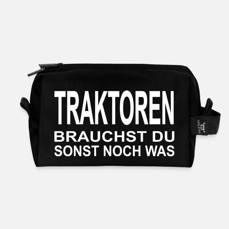 Traktor - Recycelte Kulturtasche - Schwarz