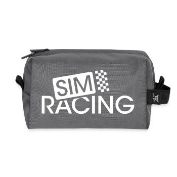 Simracing Driver Logo Sim Racer Icon Voiture - Trousse de toilette en tissu recyclé - anthracite - Devant