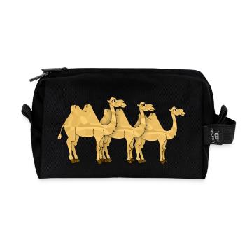 Chameaux - Trousse de toilette en tissu recyclé - noir - Devant