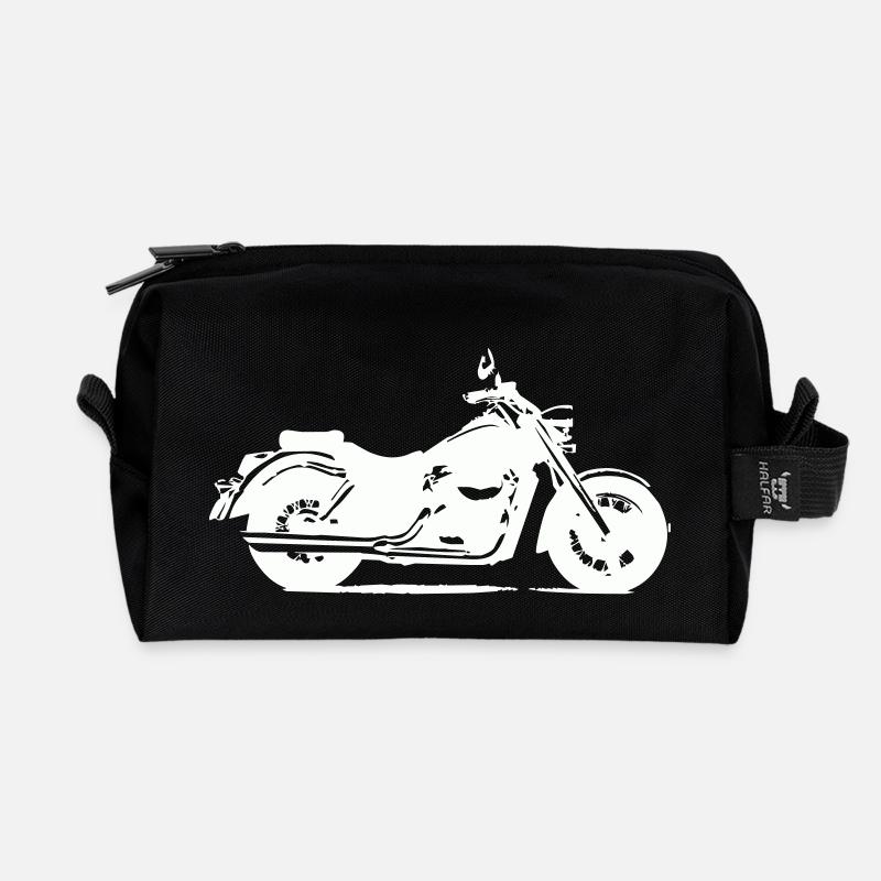 Motocicletta - Borsa da toilette in materiali riciclati - nero