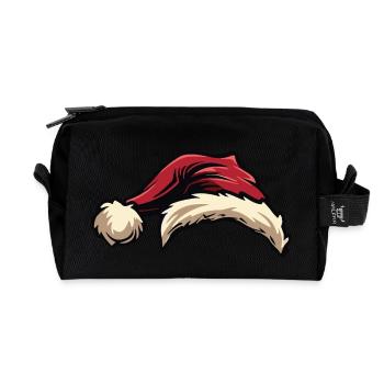 Chapeau de Père Noël - Trousse de toilette en tissu recyclé - noir - Devant