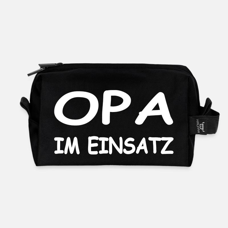 Opa - Recycelte Kulturtasche - Schwarz