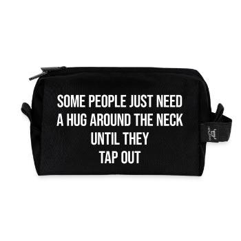 Funny saying for Jiu-Jitsu fighters - Recycled Toiletry Zip Bag - black - Front