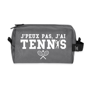 Joueur de tennis - Trousse de toilette en tissu recyclé - anthracite - Devant