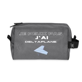 I can't I hang glider passion - Recycled Toiletry Zip Bag - anthracite - Front